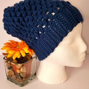 Blue beanie 💙 crochet slouchy